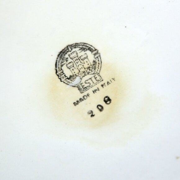 ESTE Italy Tureen Oyster Scalloped Design Blue and White Floral Dish - Picture 7 of 7